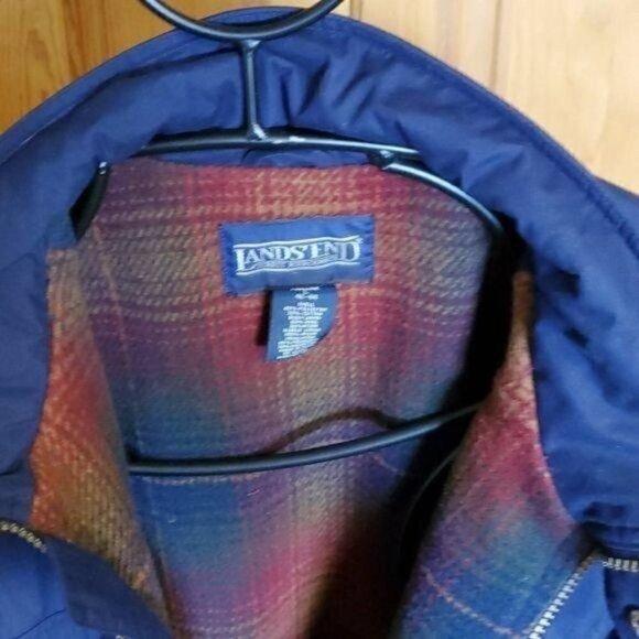 Lands' End Thinsulate Wool Lined Zippered Cinched Sz. L Jacket w Pockets - Picture 4 of 11